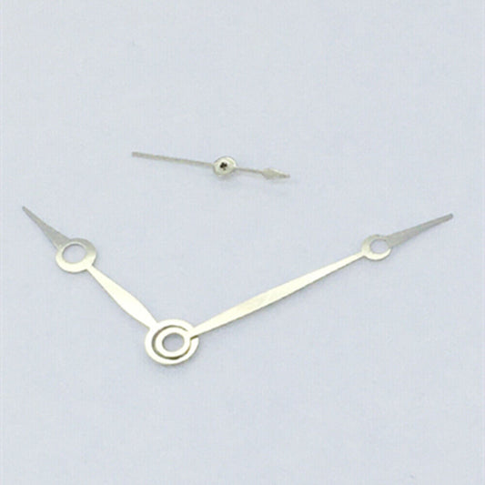 Silver polished watch hands for ST3600/ST3620 movements, no lume, perfect for ETA6497/6498 watches.