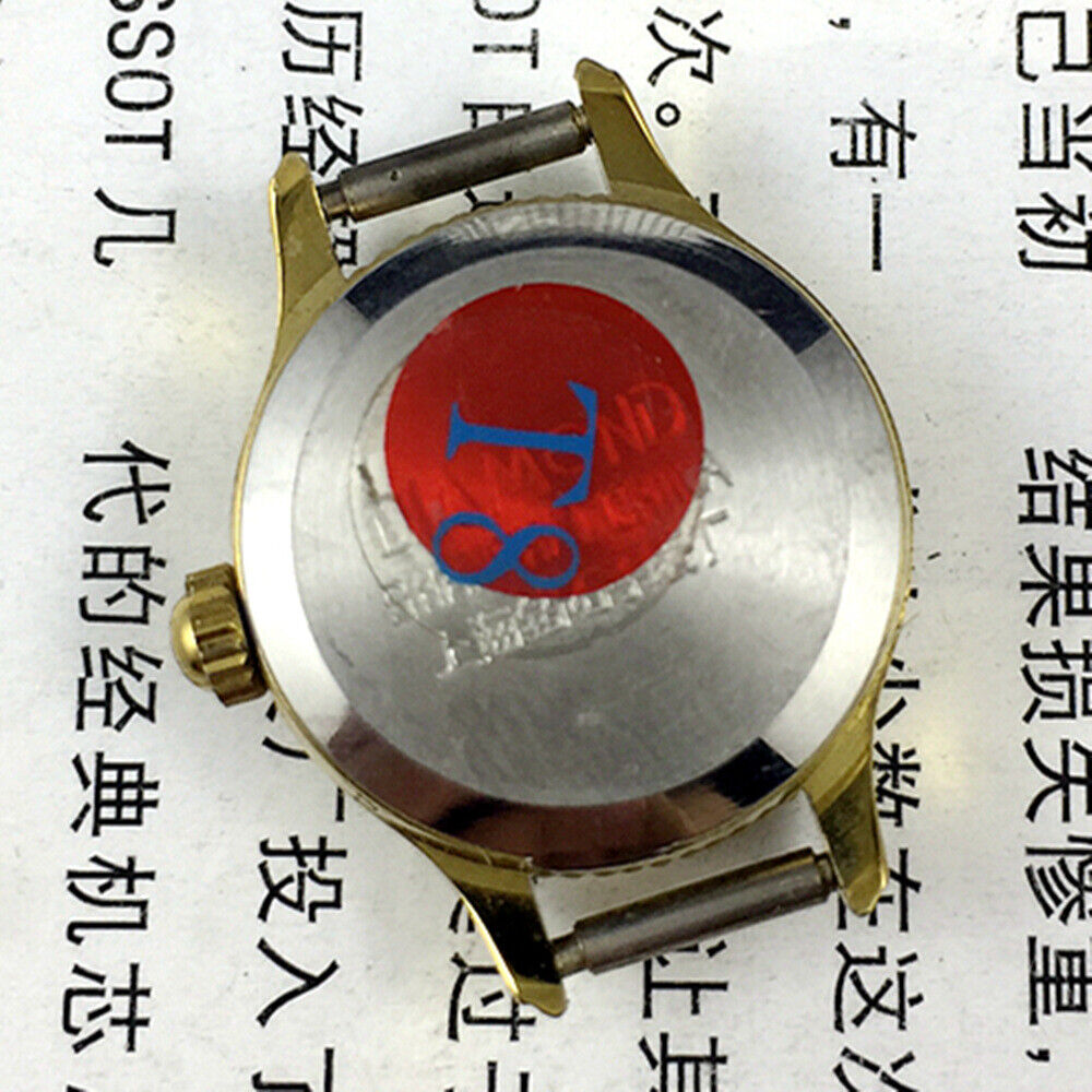 SHANGHAI DIAMOND Montre mécanique manuelle pour femme, cadran jaune 17 juifs, clou doré