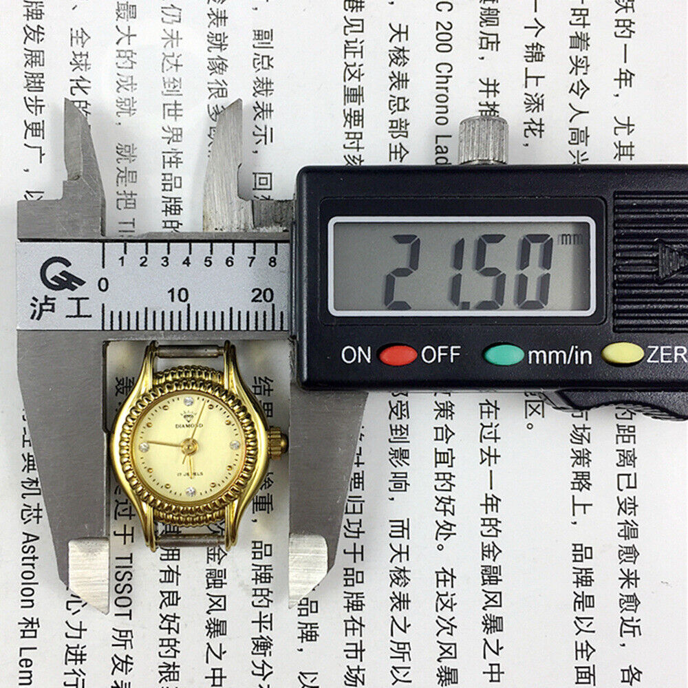 SHANGHAI DIAMOND Montre mécanique manuelle pour femme, cadran jaune 17 juifs, clou doré
