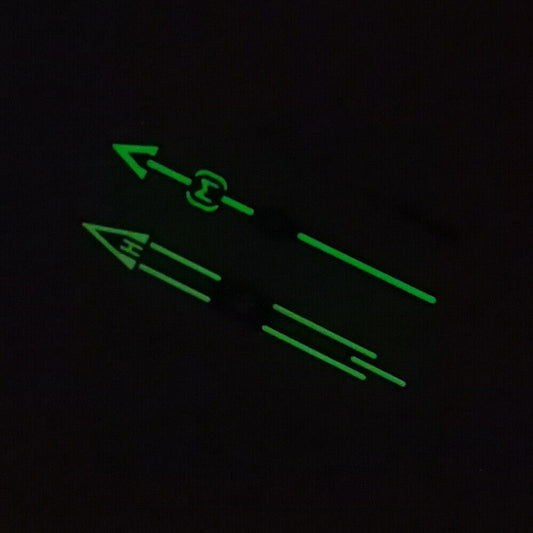 Fashion Color Block Trim green luminous watch hands, compatible with NH35/NH36/4R/7S movements,.