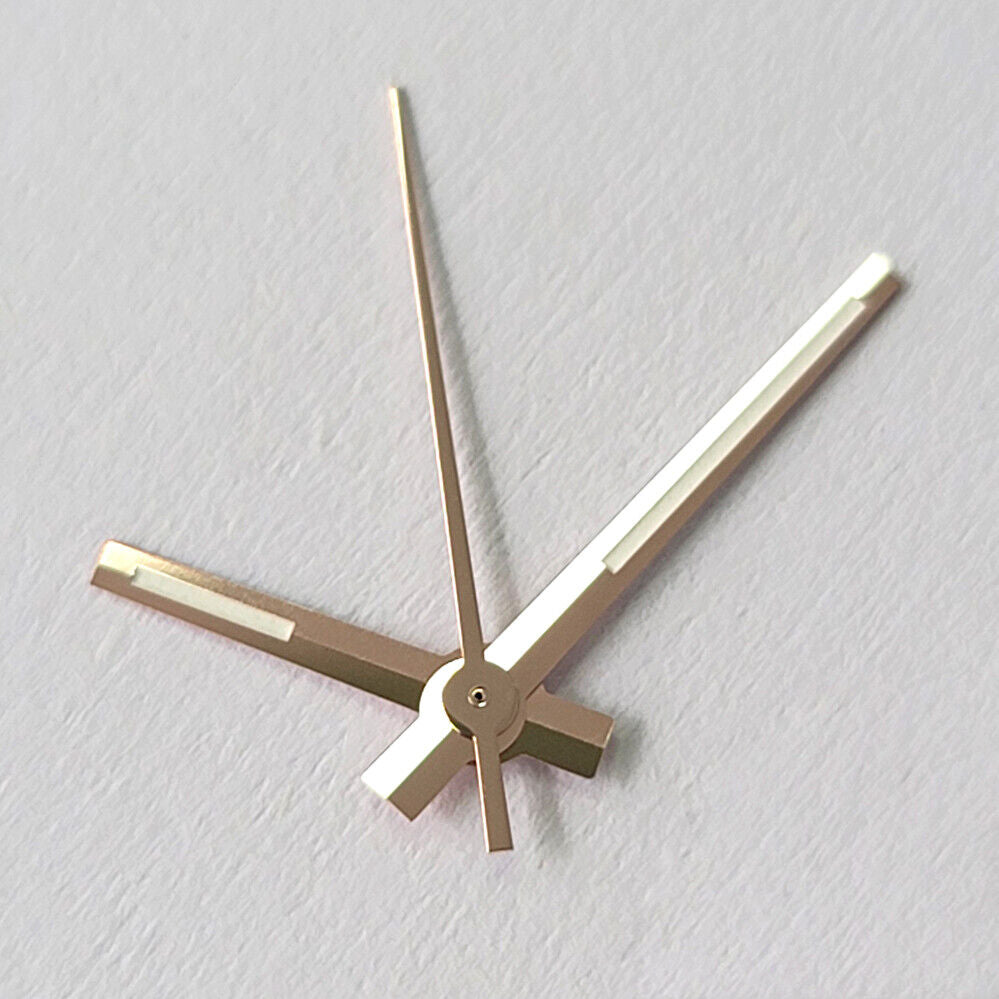 Silver and gold-trimmed green luminous watch hands for NH35/NH36/4R/7S movements, precise timekeeping accessory