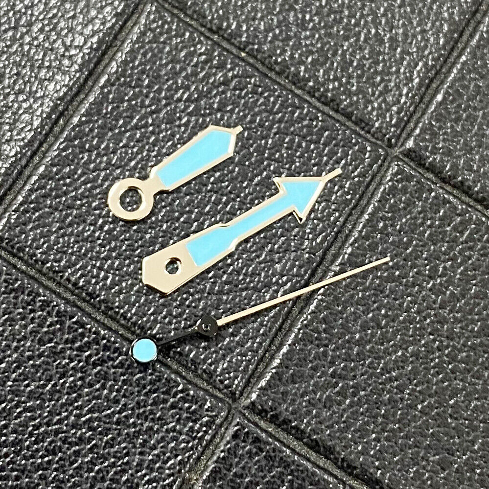 Multi-color silver trim luminous watch hands for NH35, NH36, 4R, and 7S movements.