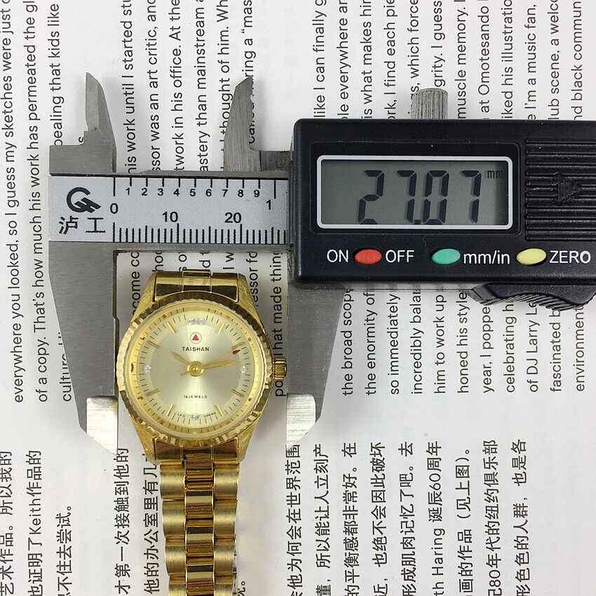 27mm China TAISHAN Manual Mechanical Lady Watch 19 Jews Imitation Diamond Nail