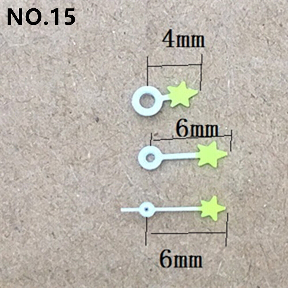 Star Lollipop style irregular watch hands for Miyota 2035 quartz movement, stylish accessory replacement.