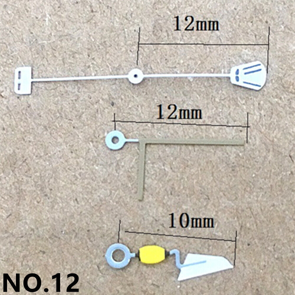 Woodworking tools style watch hands for Miyota 2035, designed for quartz movement watches.