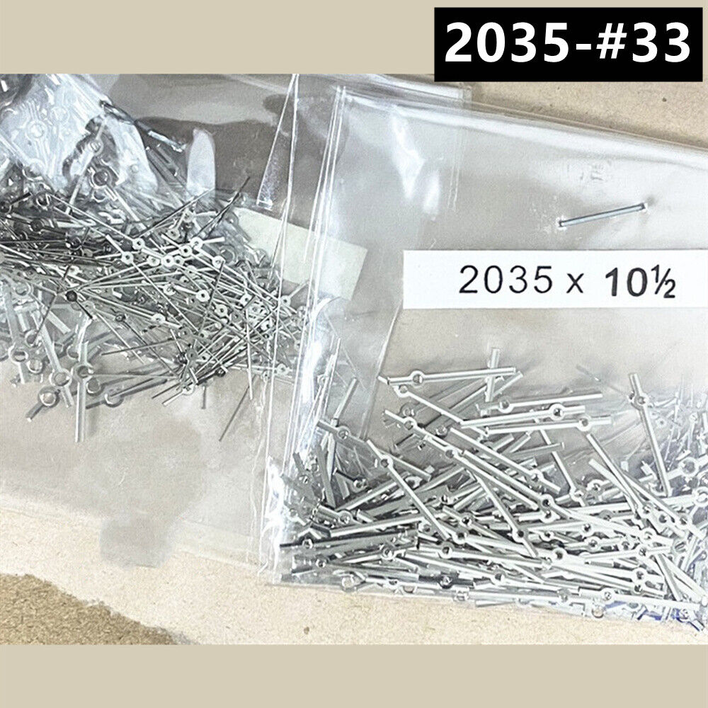 Lot de 100 aiguilles de seconde de 10,5 mm en argent pour mouvement à quartz Miyota 2035