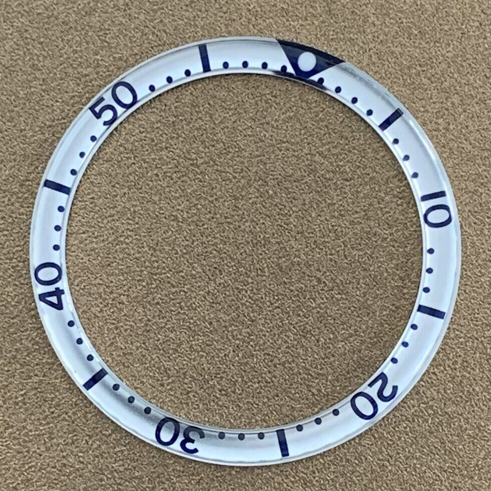 39 mm/32,2 mm weiße Schrift Kreisbogen Abschrägung Aluminium Uhr Lünette Einsatz Uhr Teil