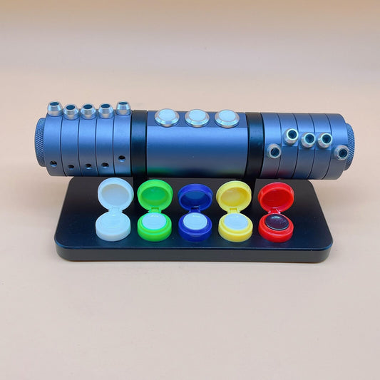 Die-cast alloy oil cup stand with 5 containers for watch repair, model 30180.