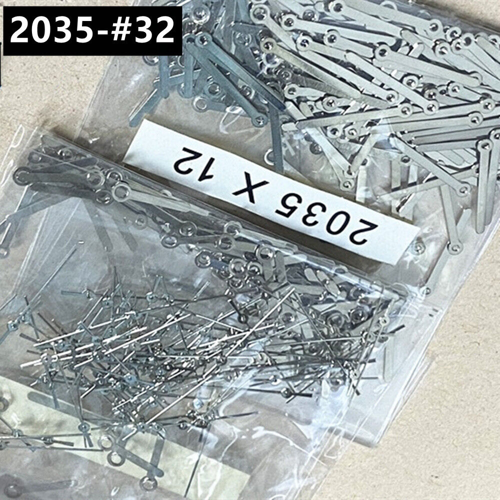 Lot de 100 aiguilles de seconde de 12 mm en argent pour mouvement à quartz Miyota 2035 n° 32