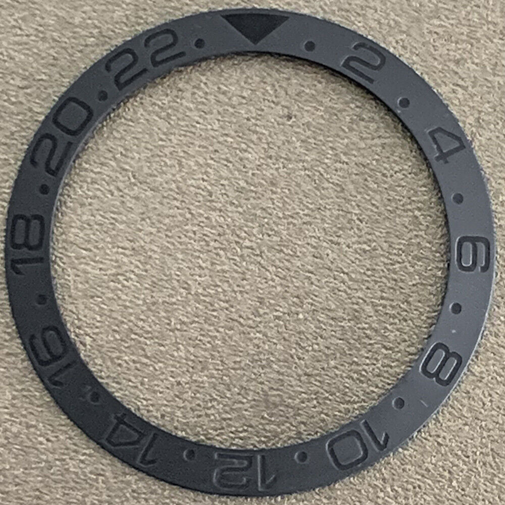 38 mm/30,5 mm mattierter regenbogenblau-goldener Keramik-Uhrenlünetteneinsatz passend für 40-mm-Gehäuse