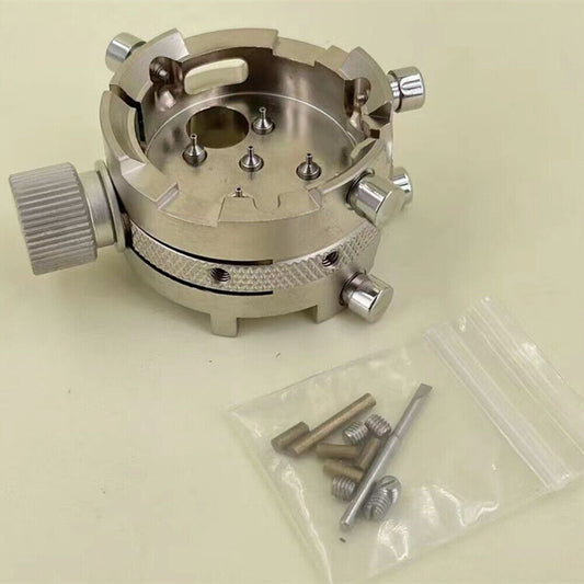 Steel 7750 standard watch movement holder for watchmaker repairs, durable China-made tool.