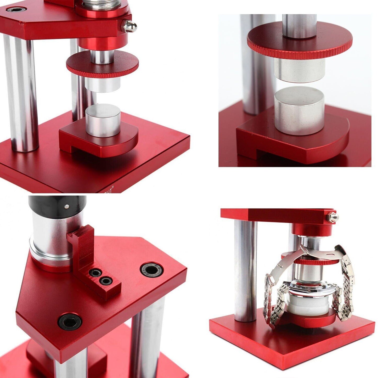 Watch Repair Case Cover Press Tool Pressor Closer Tools with 20 Fittting Dies
