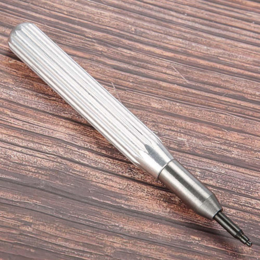 RLX steel watch crown tube insert remover tool with 4 pins for precise watch repair.