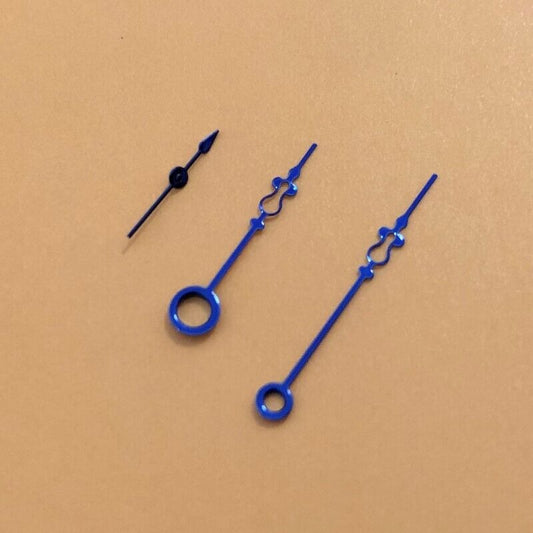 Blue floral watch hands for Seagull ST3600 movement, stylish upgrade for mechanical watches.