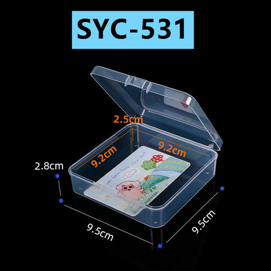 10X Aufbewahrungsbox Werkzeugkiste mit Scharnierdeckel 2.8x9.5x9.5cm
