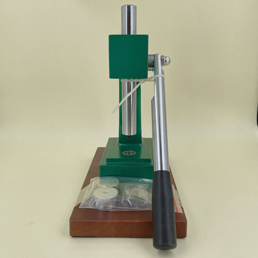 Green Replacement 6173 watch case press tool with mineral glass crystal for precise watch repairs.