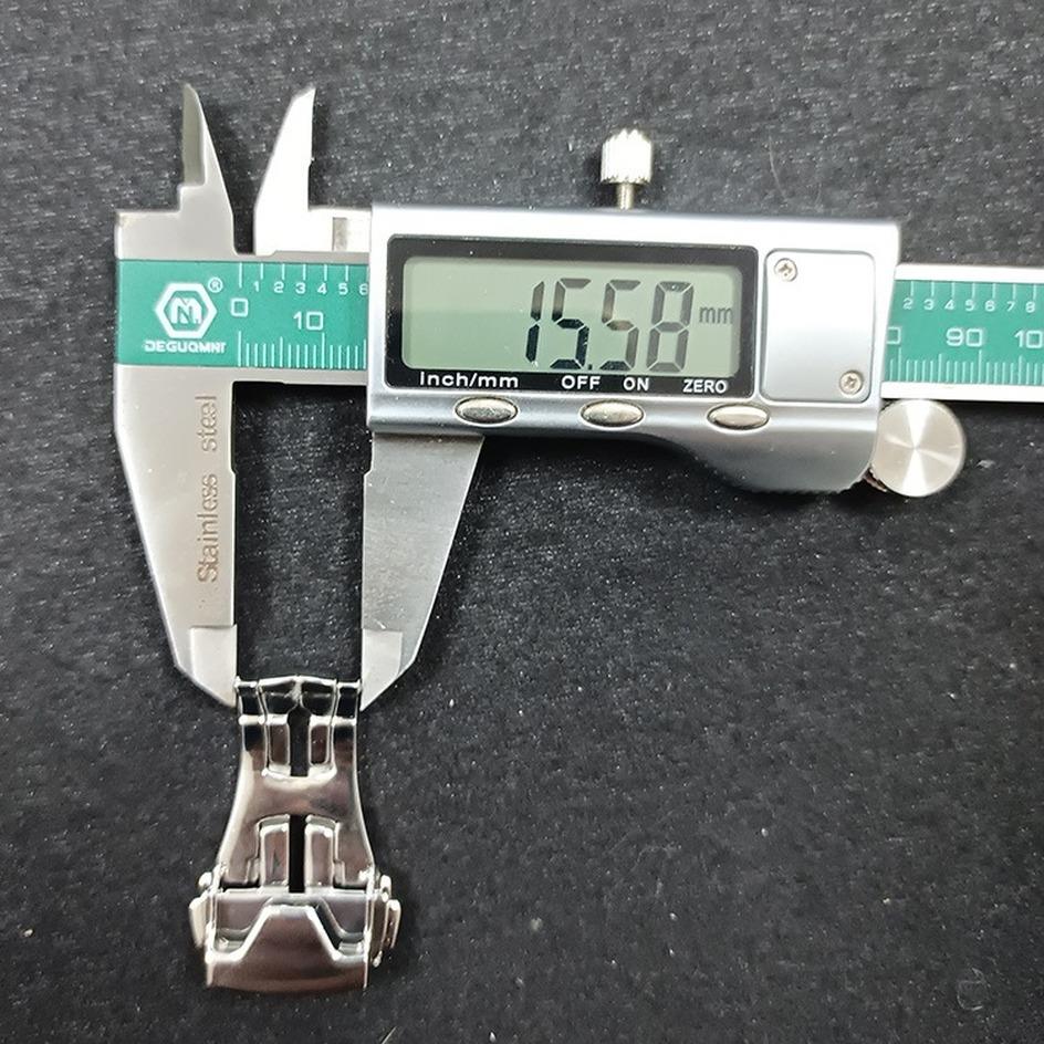 Stainless steel 20mm Omega watch buckle clasp, durable and stylish replacement accessory.