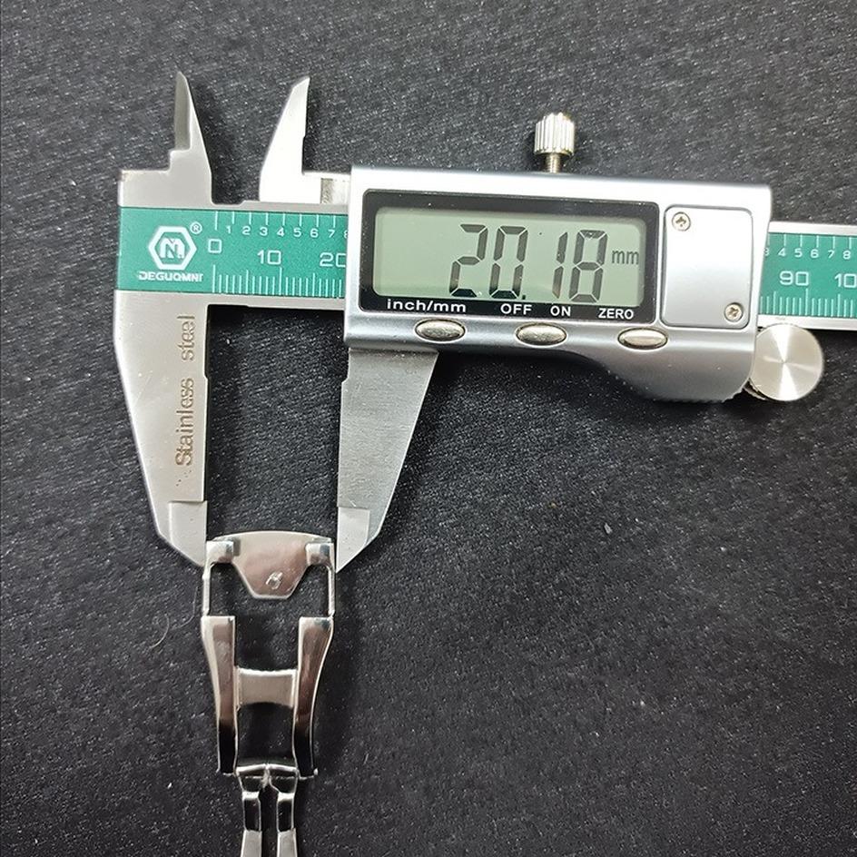 Stainless steel 20mm buckle clasp for Omega strap, durable and sleek accessory.