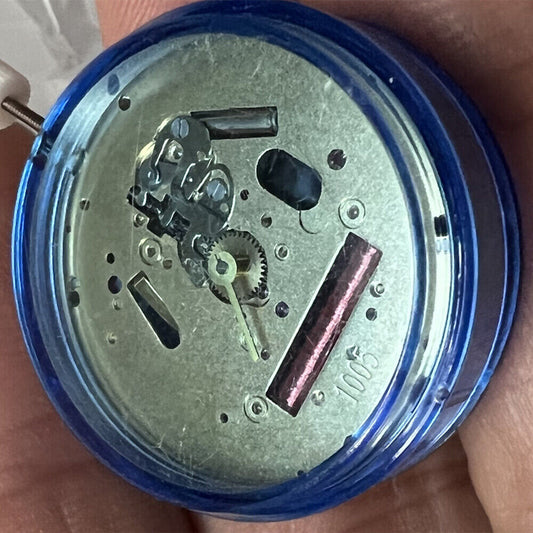 ISA 220 golden quartz watch movement by Watchmakers, no calendar, precise replacement part for repairs