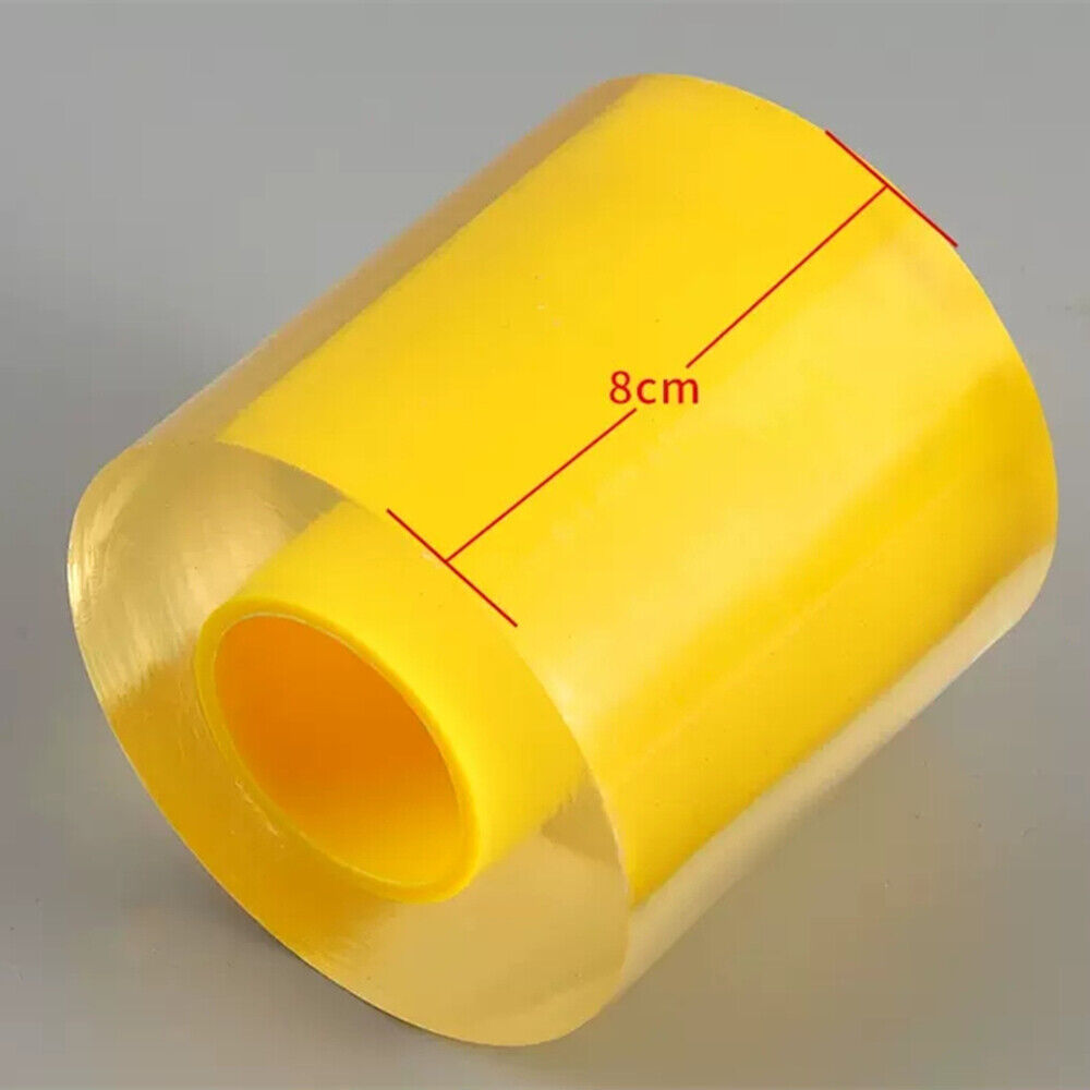 Transparent protective film for silver watch band, 8cm wide, shields jewelry from scratches and wear.