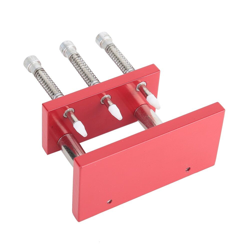 Aluminum watch hands press set with 3 heads, 7 dies for precise fitting, ideal for watch repair.