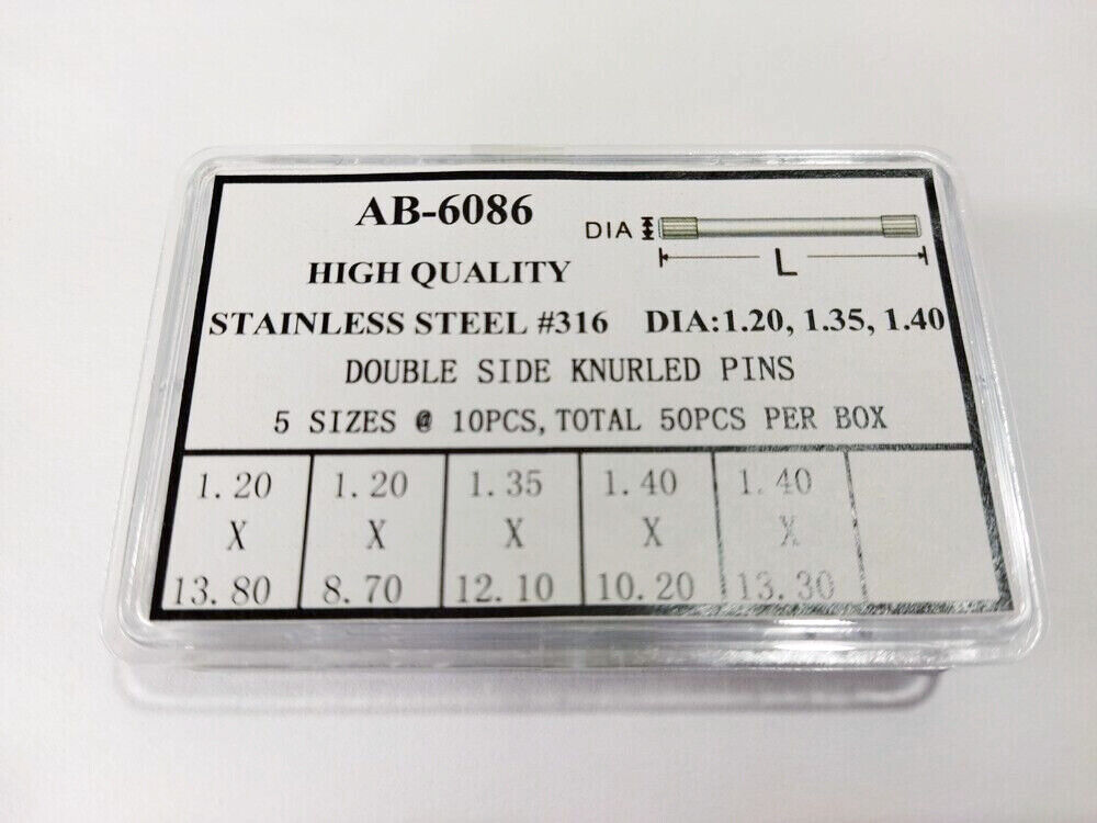 1,2 mm 1,35 mm 1,4 mm dicke Enden Rändelstift Uhrenarmband Armband Verbindungsstift AB-6086
