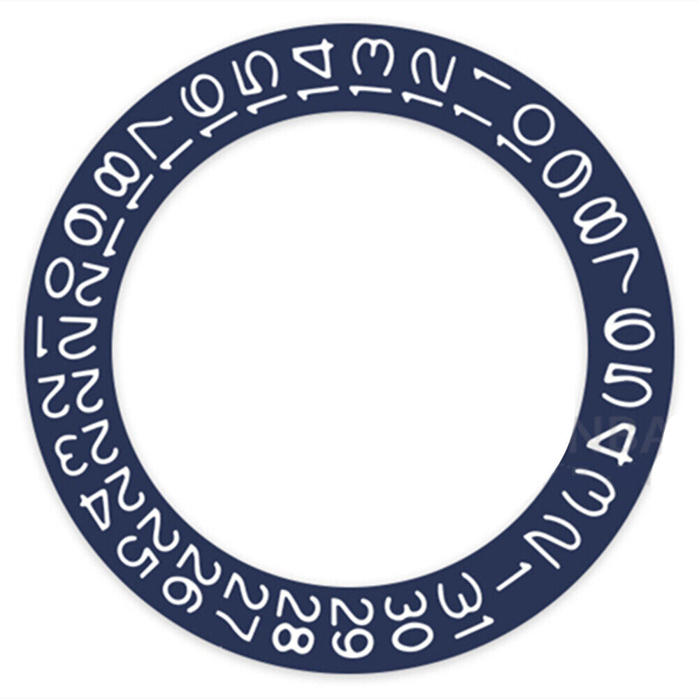 Denim Blau Hintergrund Weiß Schrift Disk Datum Rad für Miyota NH35 NH36