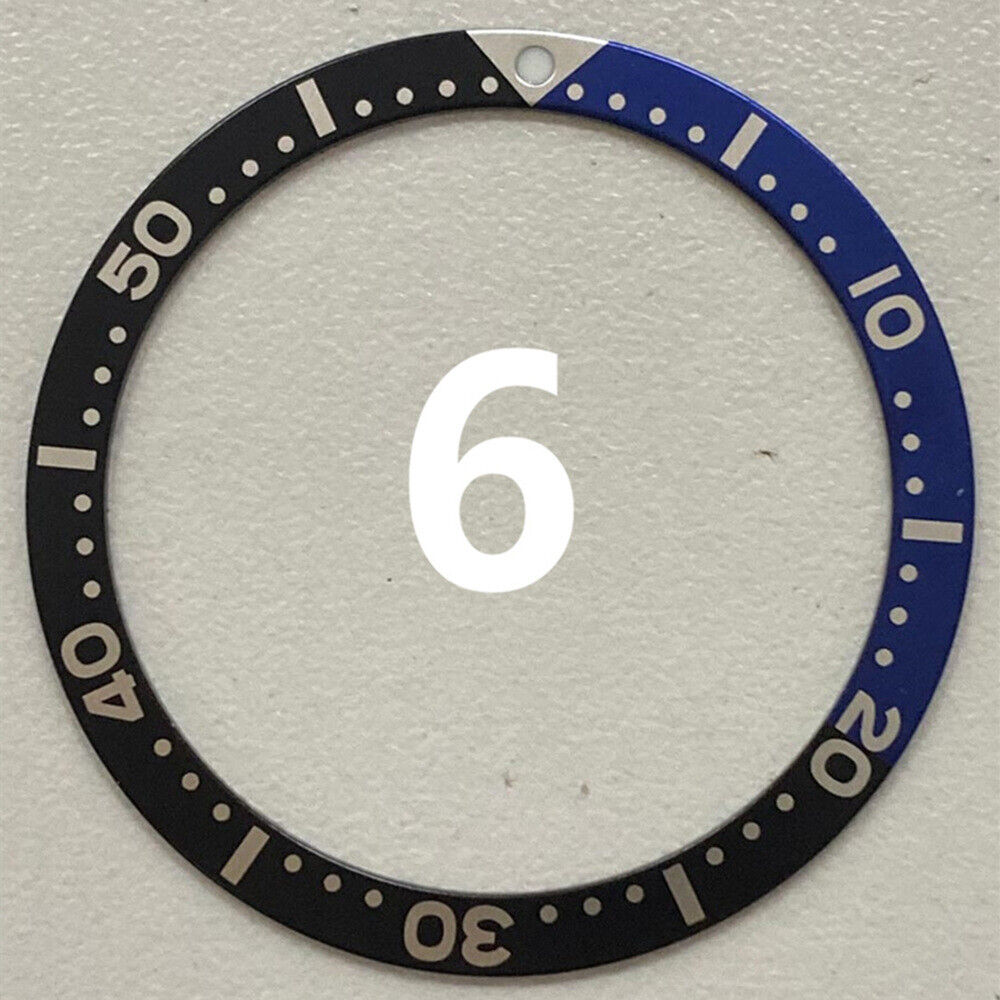 38 mm/31,5 mm mehrfarbige Ziffern-Uhrenlünette aus Aluminium, Uhrenteile