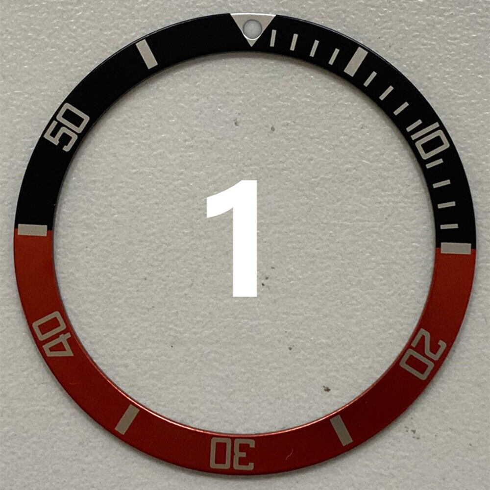 38 mm/31,5 mm mehrfarbige Ziffern-Uhrenlünette aus Aluminium, Uhrenteile