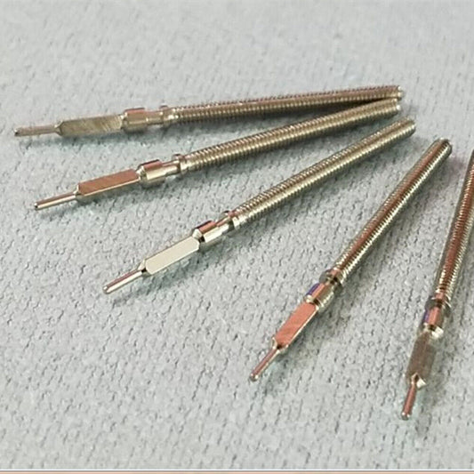 Set of 3 watch winding stems for ETA 6497/6498 & Seagull ST3600/ST3620 movements, precision fit.
