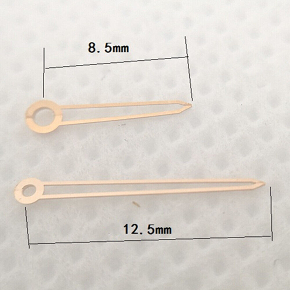 Aiguilles de montre 12,5 mm avec finition or rose pour mouvement à quartz Hattori Epson VJ20