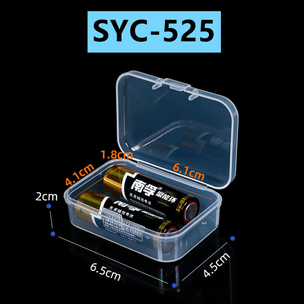 10 stücke 2x6,5x4,5 cm Mini Rechteckigen Toolbox Box Container Lagerung Fall Klappdeckel
