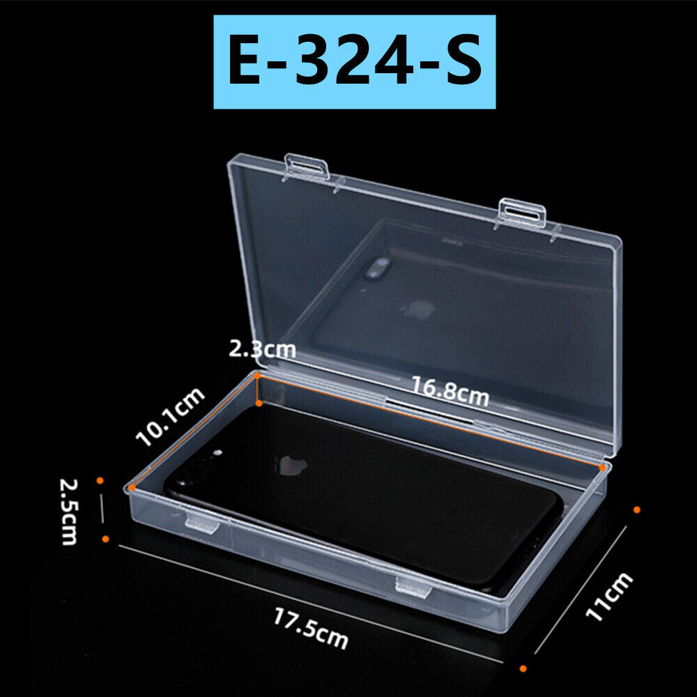 Durable 3pcs small rectangular toolbox set 2.5x17.5x11cm with hinged lids for organized storage.