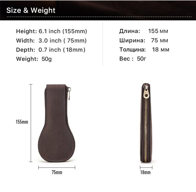 Boîte à montres en cuir à 1 emplacement, pochette de luxe avec fermeture éclair, sac de rangement portable
