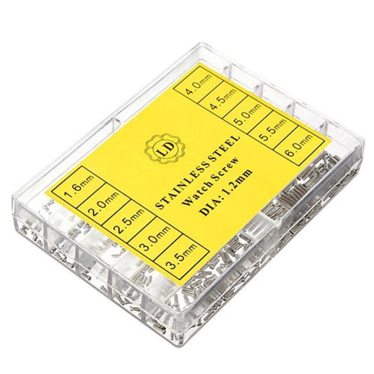 1. Stainless steel watch screws for repair in 10 sizes, ideal for glasses and electronics.