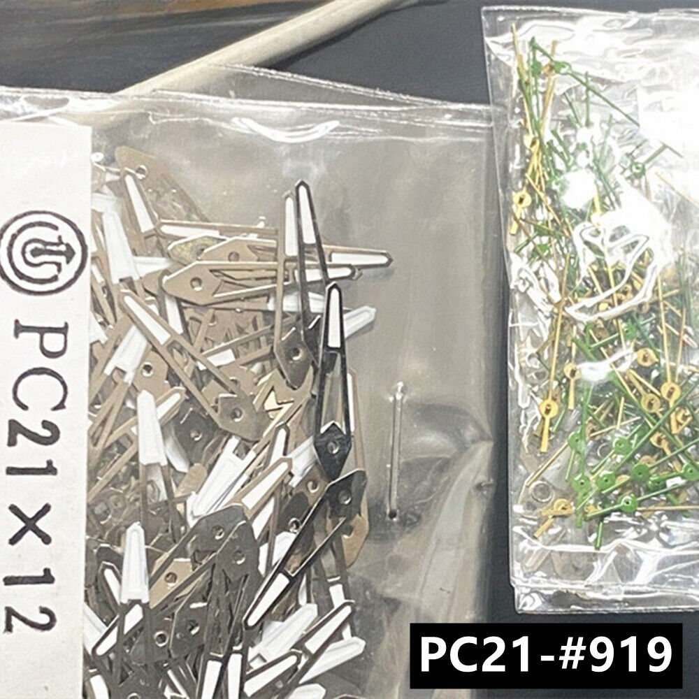 Lot de 100 aiguilles de montre de 12 mm de couleurs mélangées pour mouvement à quartz Hattori Epson PC21