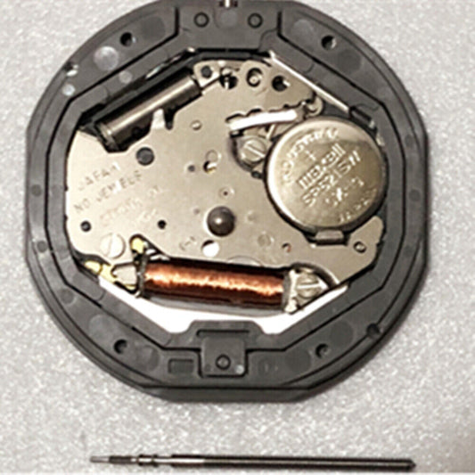 Miyota 1M52 quartz watch movement with date at 12 o'clock, three hands, precise Japan mechanism