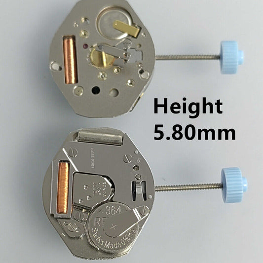 H5 Ronda 762 Swiss quartz watch movement with high canon pinion 5.8mm, precise timekeeping part for repairs