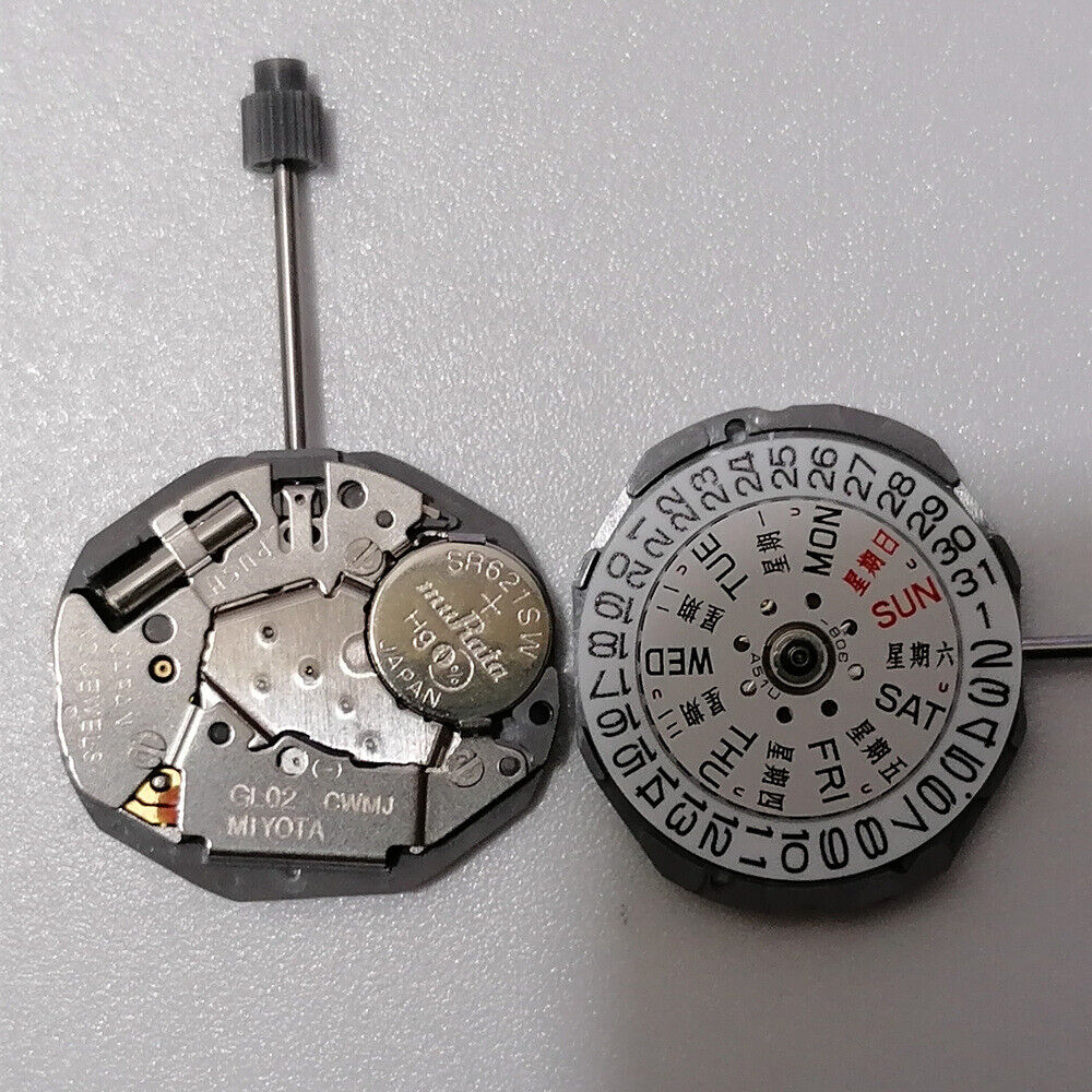 Miyota GL02 Japan Quartz Movement Japan Made Day Date Replacement of GL00