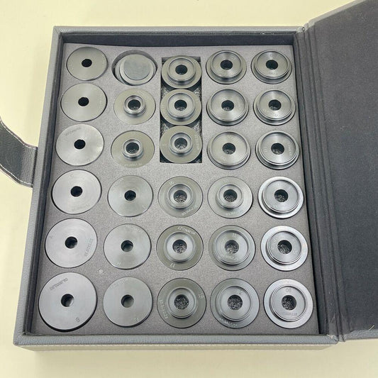 Set of 29pcs watch crystal remover dies for front glass opening in watch repair