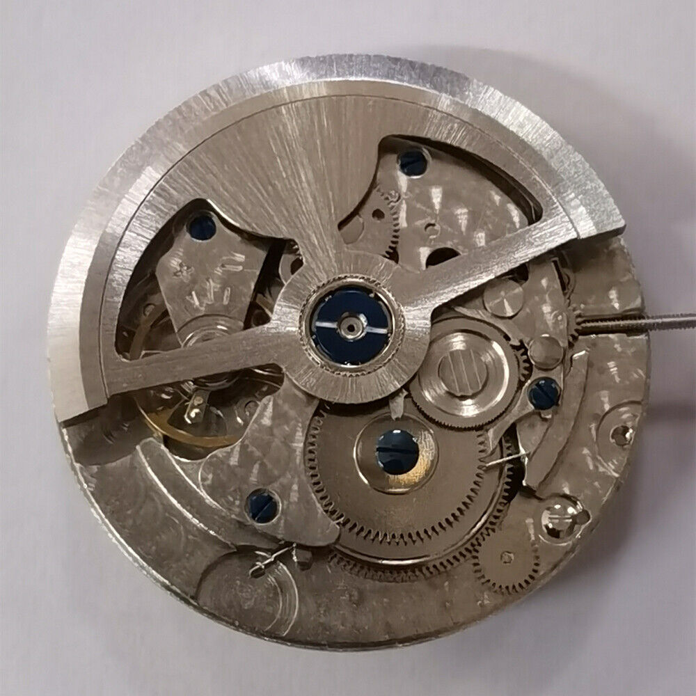 Automatisches mechanisches Uhrwerk, silberfarben, 3 Zeiger, großes Datum, Radscheibe, kleine Sekunde @ 3