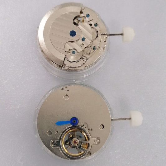 Shanghai Silver Flywheel watch showcasing mechanical movement with three hands, elegant design for watch enthusiasts.