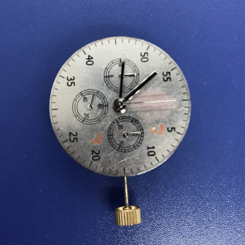 Asian 7750 automatic chronograph movement with ETA 7753 layout showing @3, @6, and @9 subdials.