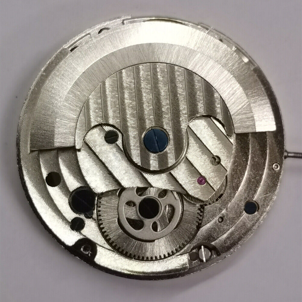 Automatic Mechanical Movement Silver 3 Hands Hollow Free Wheel Moon Phase@12