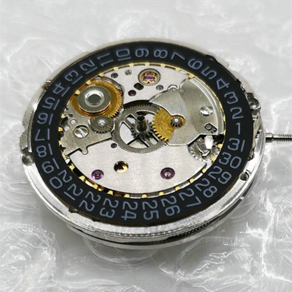 China Made Tianjin 2824-2 Silver Black Dial Wheel Automatic Mechanical Movement