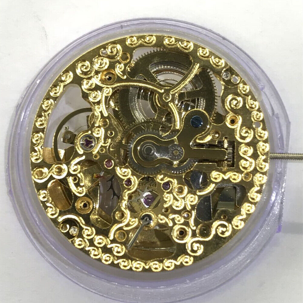 China Made Brand New 2189 Hollow Carved 2 Hands Mechanical Movement Small Second