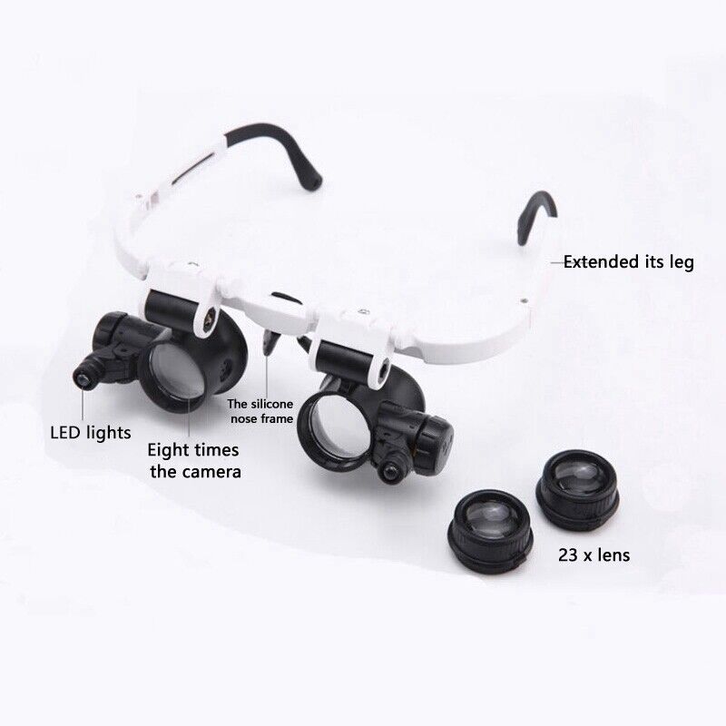Wit Spectacle Magnifier headband glasses for hands-free detailed close-up viewing and precision tasks.
