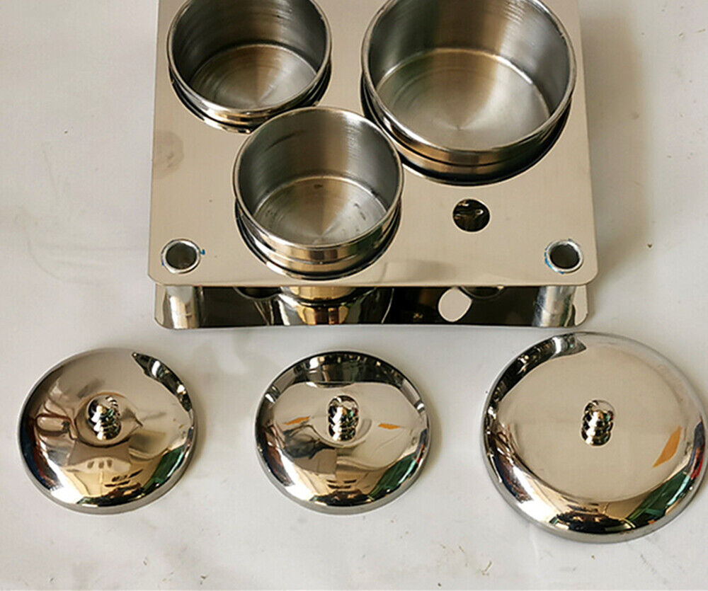 Stainless steel Benzine barrel tool set for precise watch movement cleaning and repair.