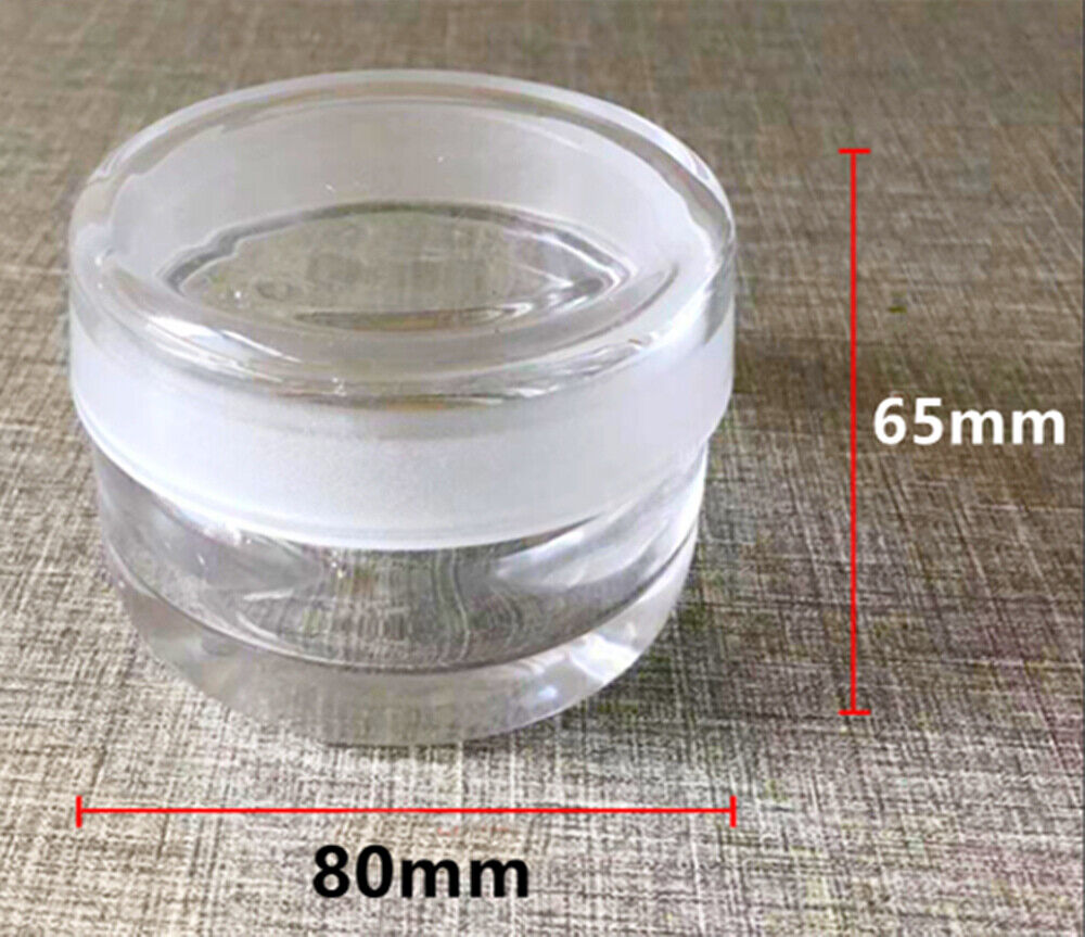 80 x 65 mm Quarzglas, versiegelter Uhrenöl-Benzinbecher mit auslaufsicherer Abdeckung