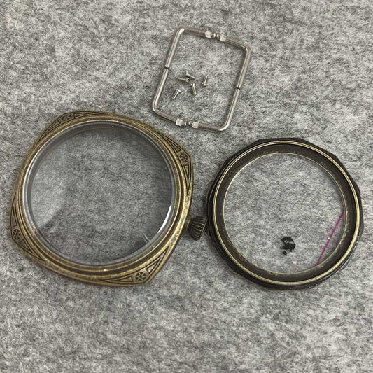 45mm electro-plated 316L stainless steel watch case for ETA 6497/6498 movement.